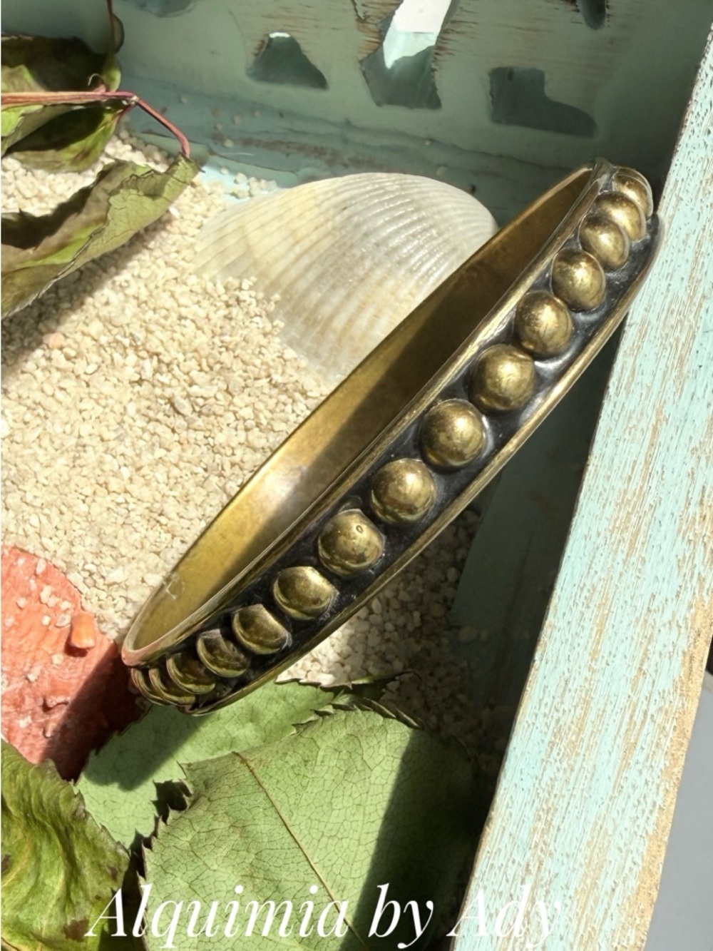 Minimal boho + RUSTIC ANTIQUE BRASS bracelet